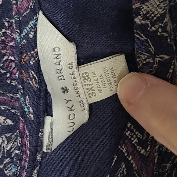 Lucky Brand Blue Boxy Blouse with Paisley Print size 3X - Picture 3 of 9